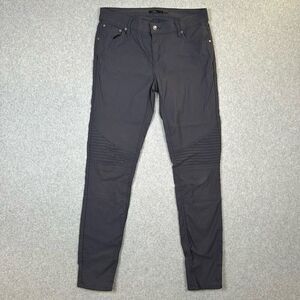 Prana brenna pant womens 10 moto skinny dark grey mid rise